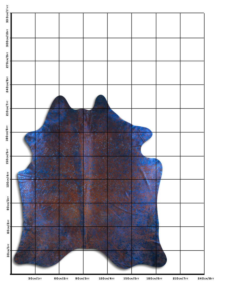 Devore Azul Fundo Marrom 3 - 4 M Classe A