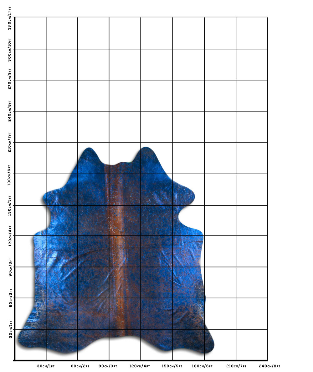 Devore Azul Fundo Marrom 3 - 4 M Classe B