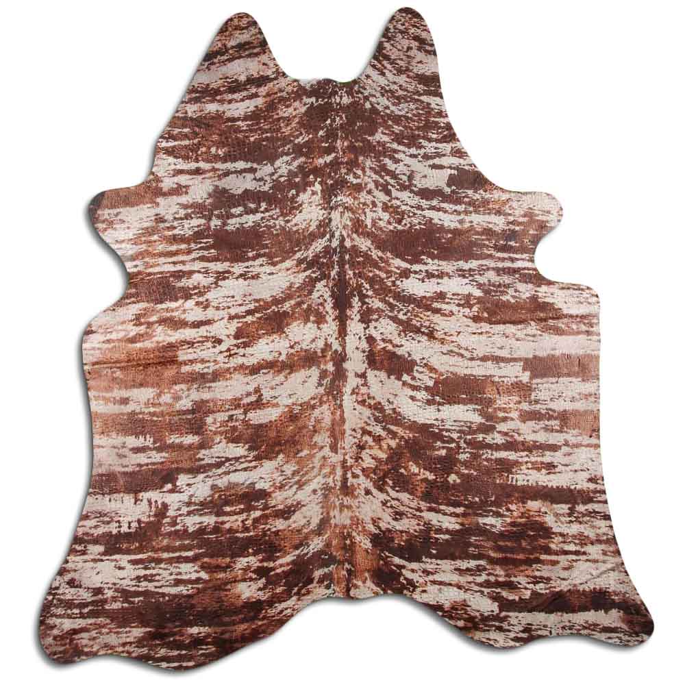 Distressed Exotico Croco Marrom 2 - 3 M Classe A