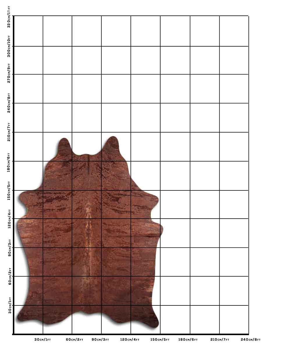 Distressed Exotico Croco Marrom 2 - 3 M Classe A