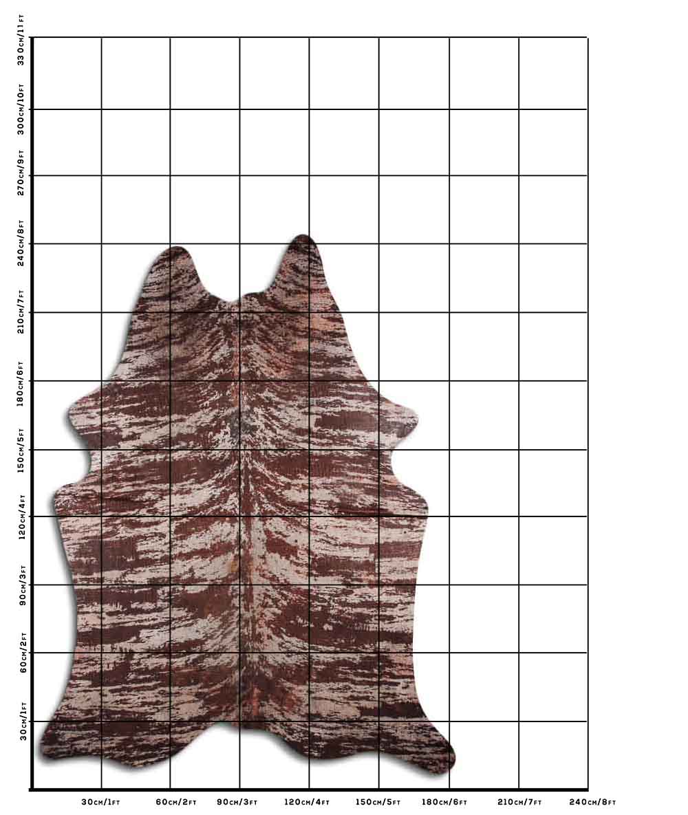 Distressed Exotico Croco Marrom 3 - 4 M Classe A