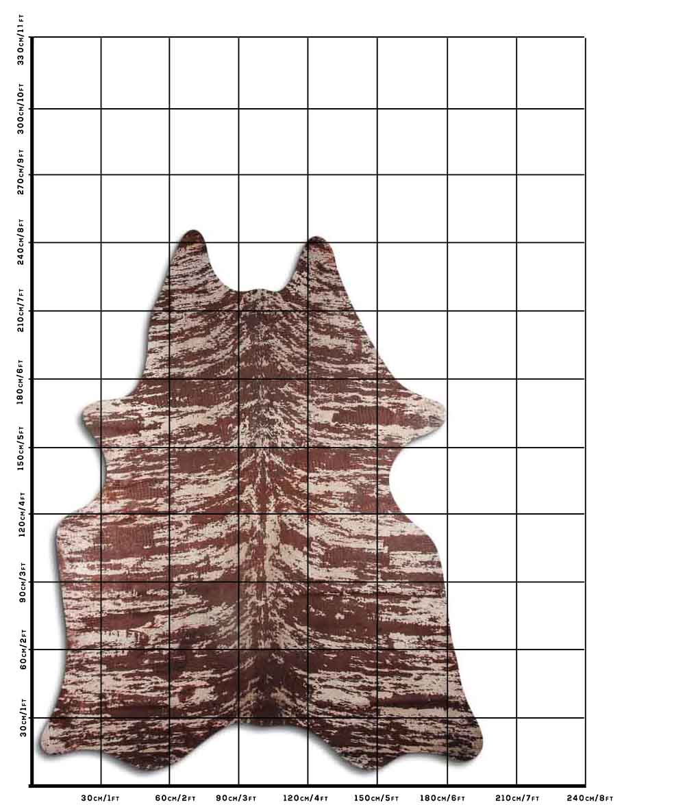 Distressed Exotico Croco Marrom 3 - 4 M Classe A