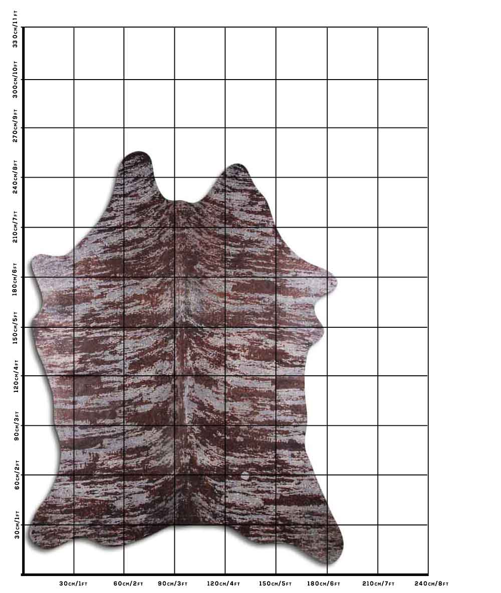 Distressed Exotico Floral Marrom 3 - 4 M Classe B
