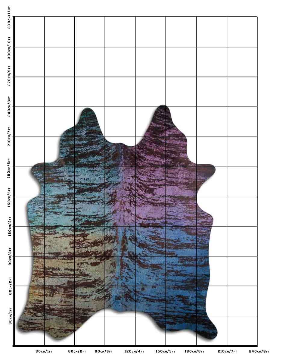 Distressed Exotico Croco Colorido 3 - 4 M Classe A