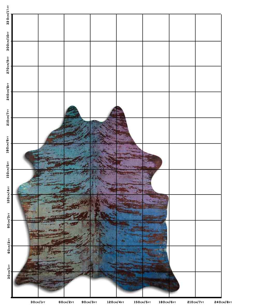 Distressed Exotico Croco Colorido 3 - 4 M Classe A