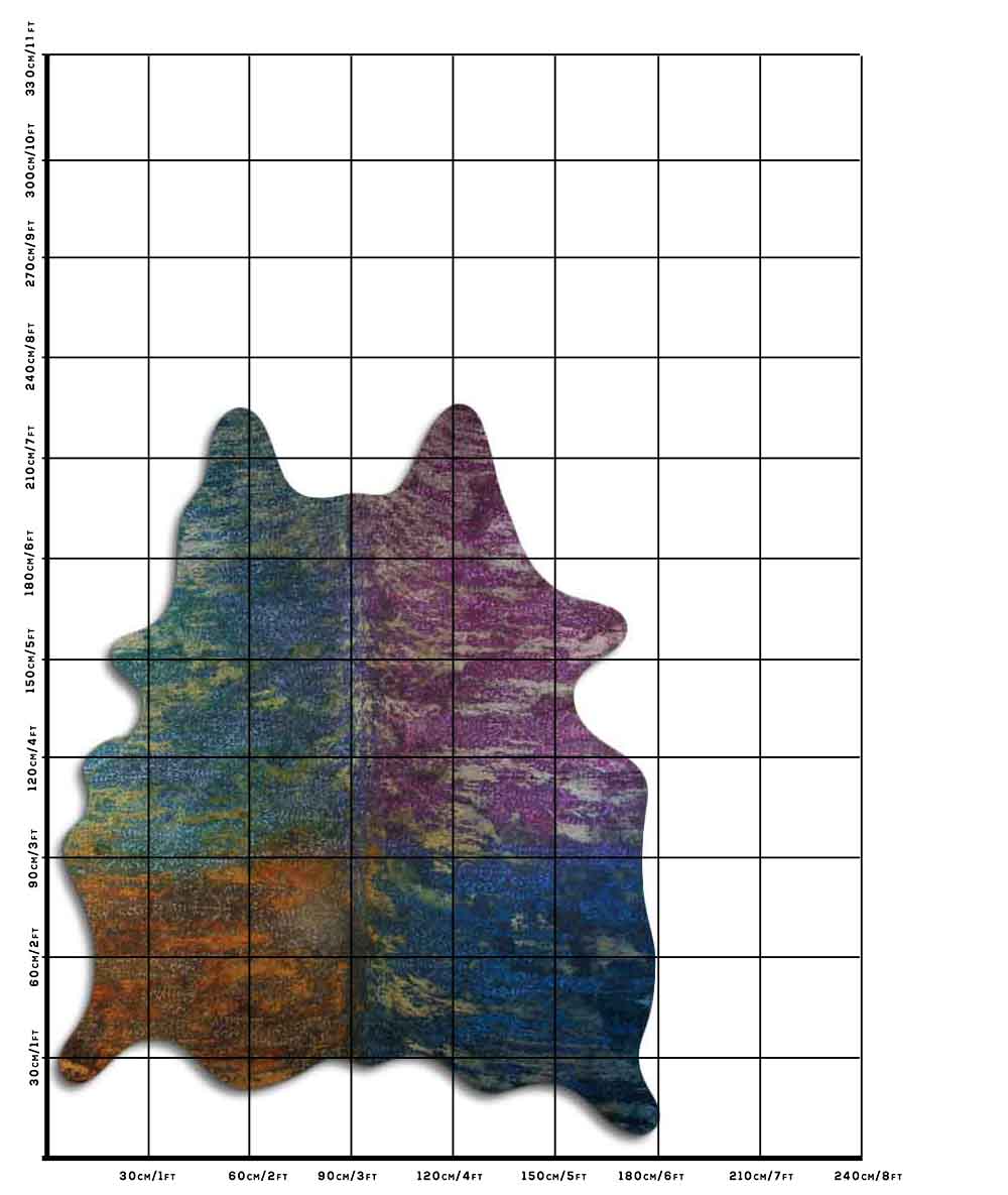 Distressed Exotico Floral Colorido 2 - 3 M Classe A