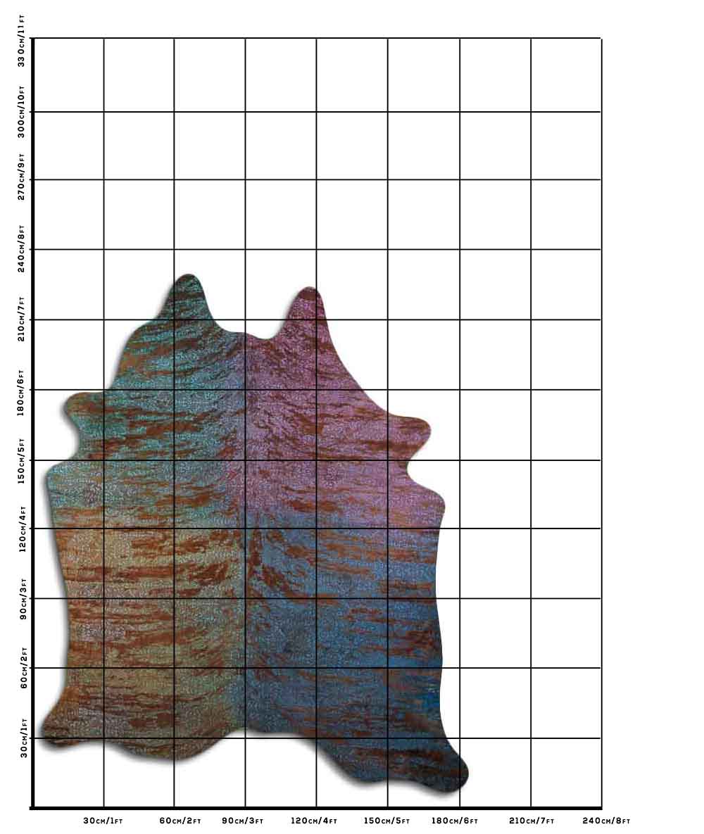 Distressed Exotico Floral Colorido 3 - 4 M Classe A