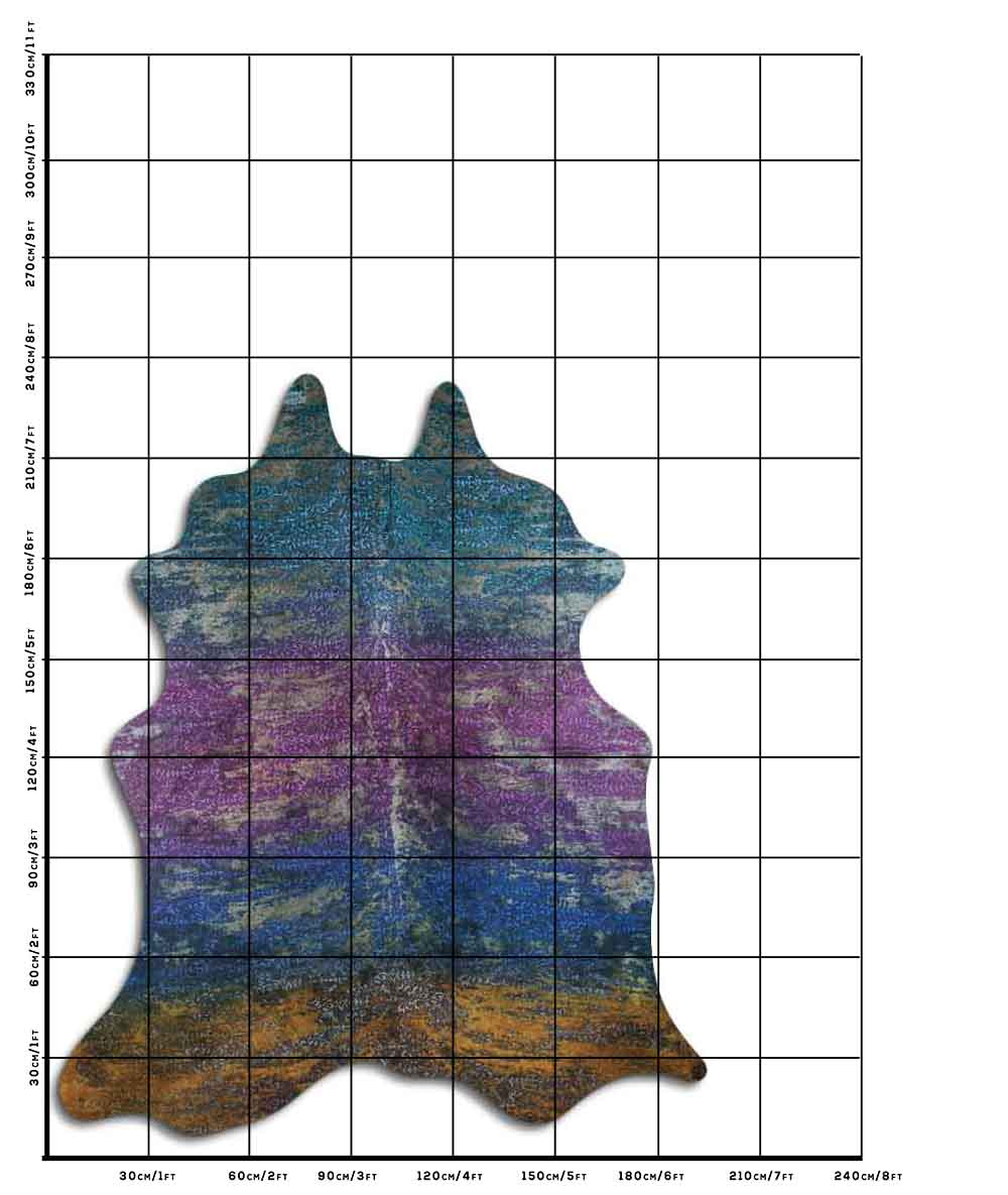 Distressed Exotico Floral Colorido 3 - 4 M Clase A