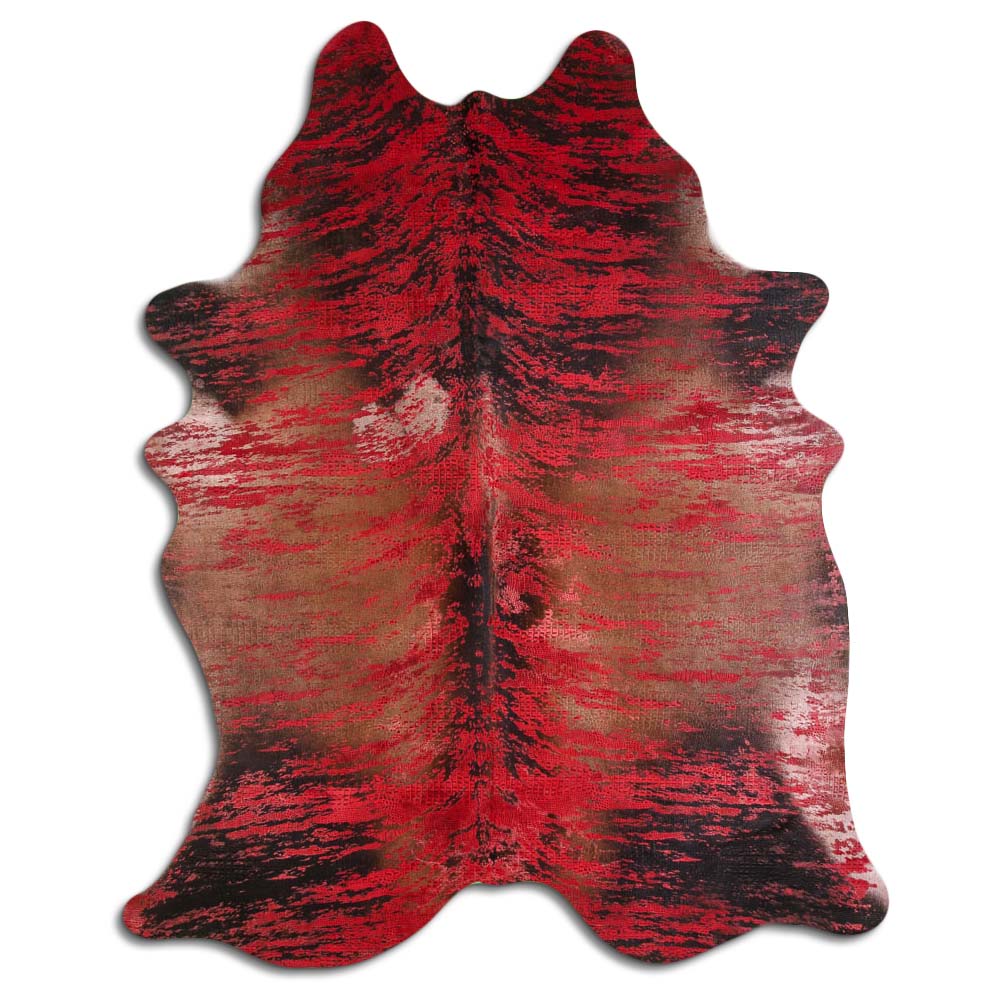 Distressed Exotico Croco Vermelho 3 - 4 M Classe A