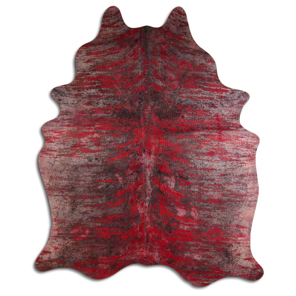Distressed Exotico Croco Rojo 3 - 4 M Clase A