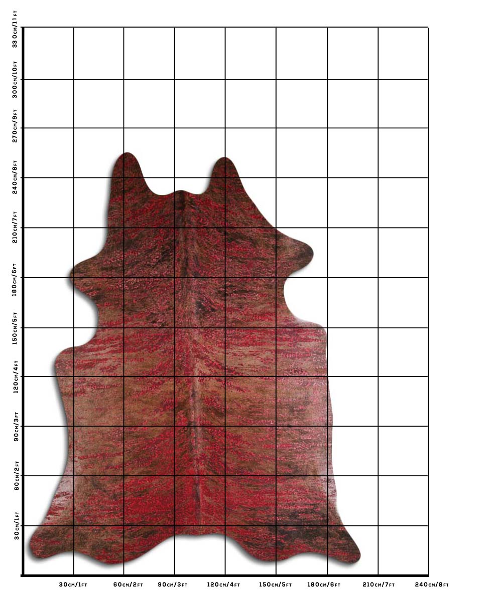 Distressed Exotico Floral Vermelho 3 - 4 M Classe A