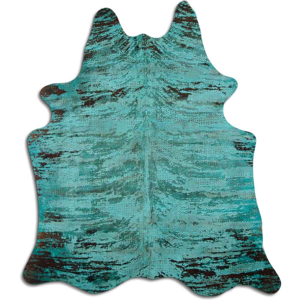 Distressed Brindle Croc Turquoise 2 - 3 M Grade A
