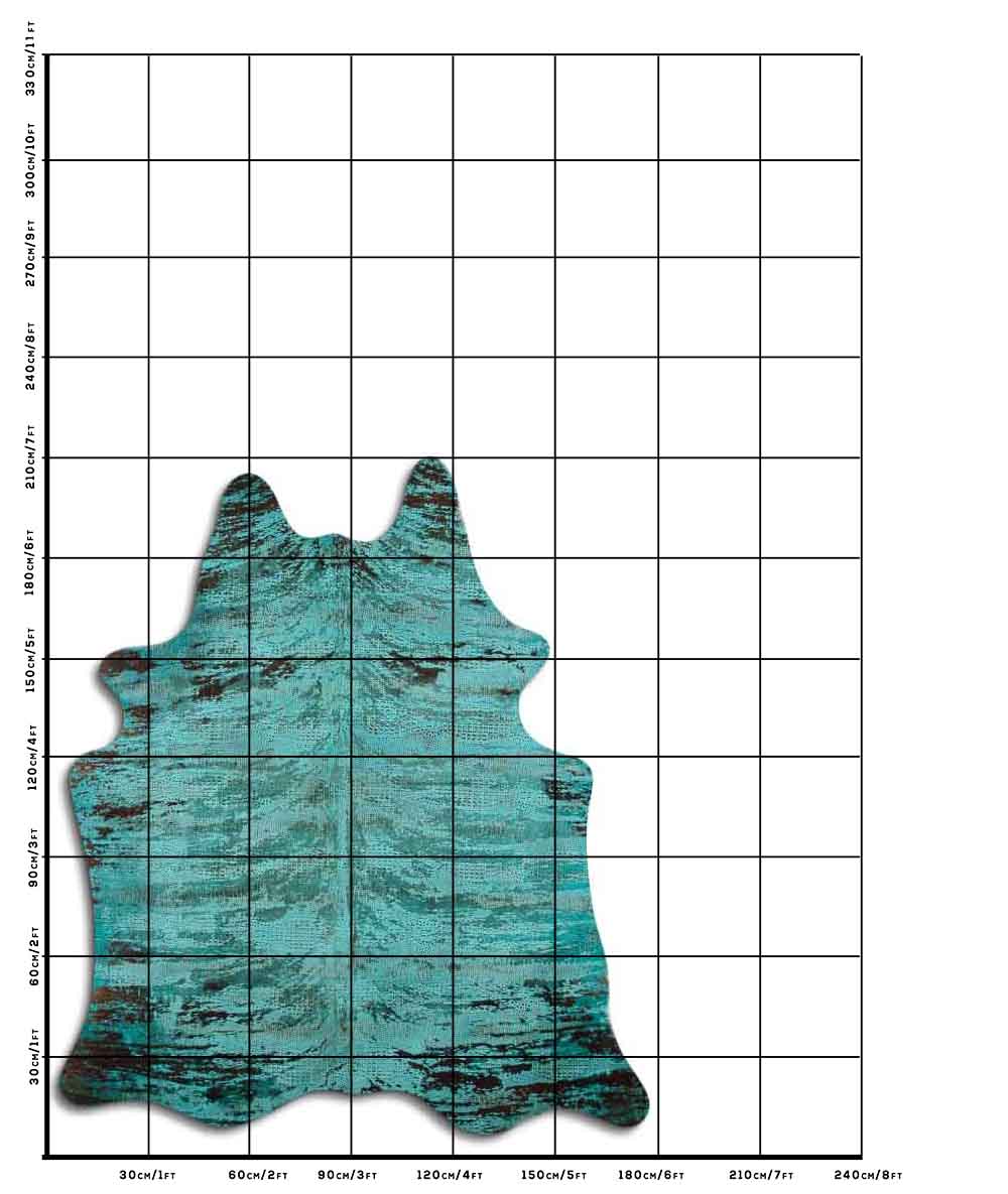Distressed Exotico Croco Turquesa 2 - 3 M Classe A