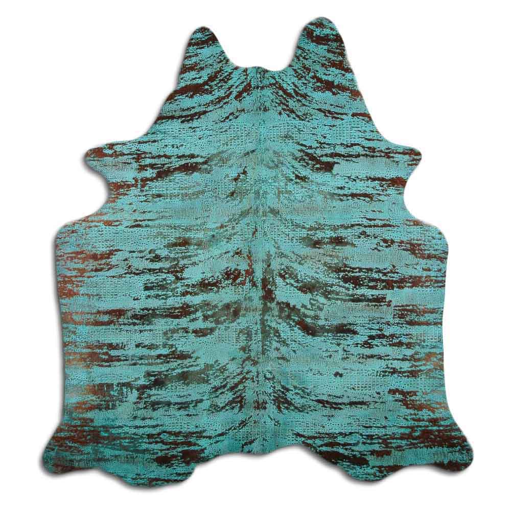 Distressed Exotico Croco Turquesa 2 - 3 M Classe A