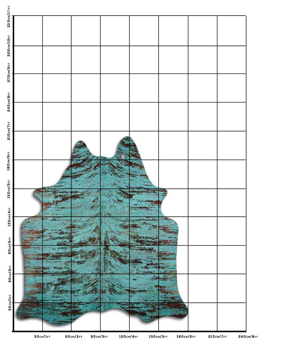 Distressed Exotico Croco Turquesa 2 - 3 M Classe A