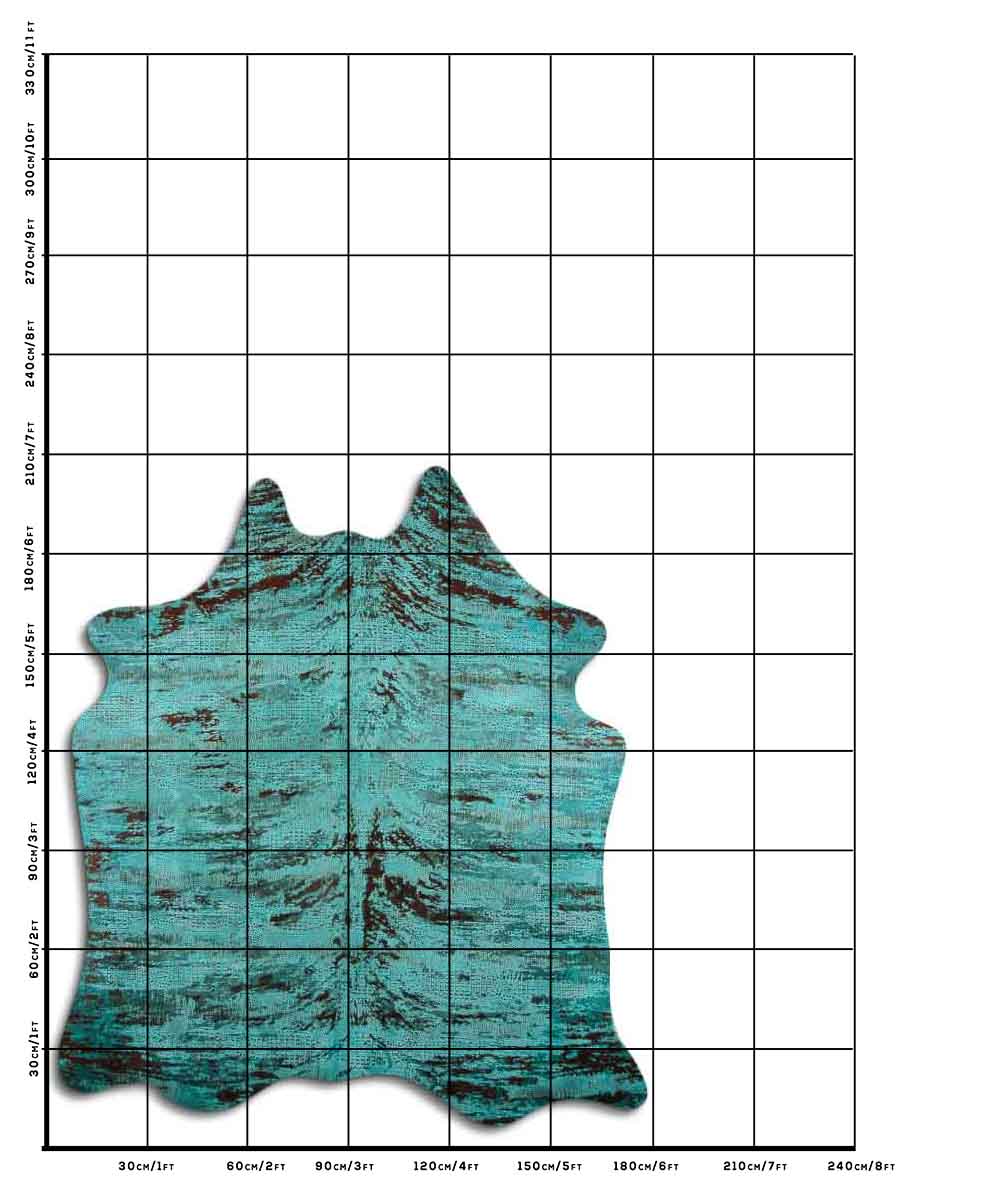 Distressed Exotico Croco Turquesa 2 - 3 M Classe A