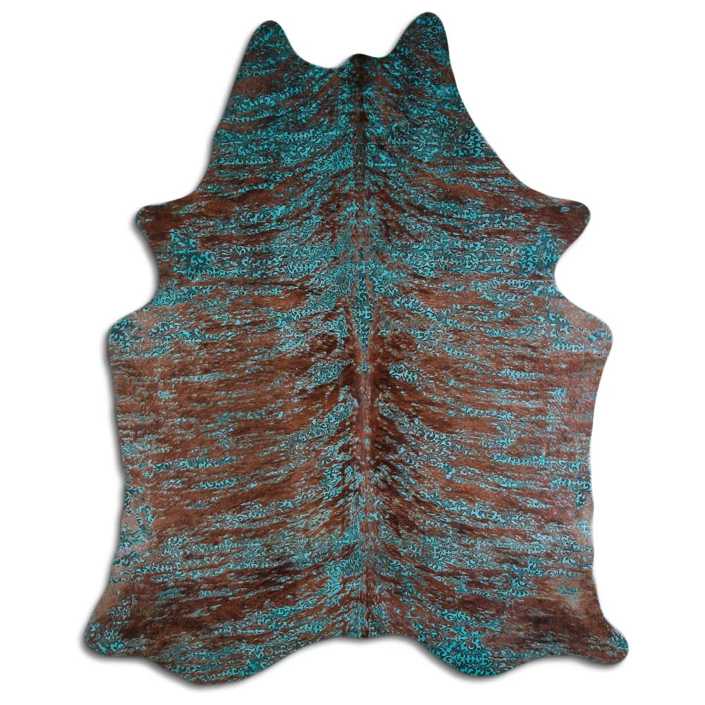 Distressed Brindle Floral Turquoise 2 - 3 M Sortierung A