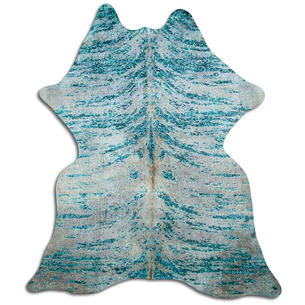 Distressed Brindle Floral Turquoise 2 - 3 M Sortierung A