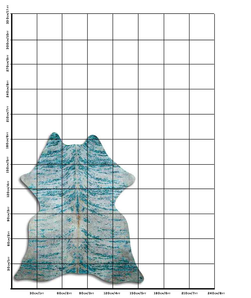 Distressed Exotico Floral Turquesa 2 - 3 M Classe A