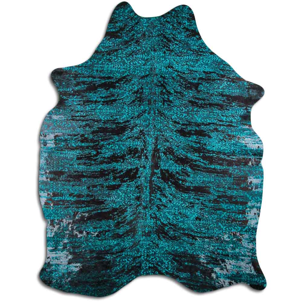 Distressed Exotico Floral Turquesa 2 - 3 M Classe A