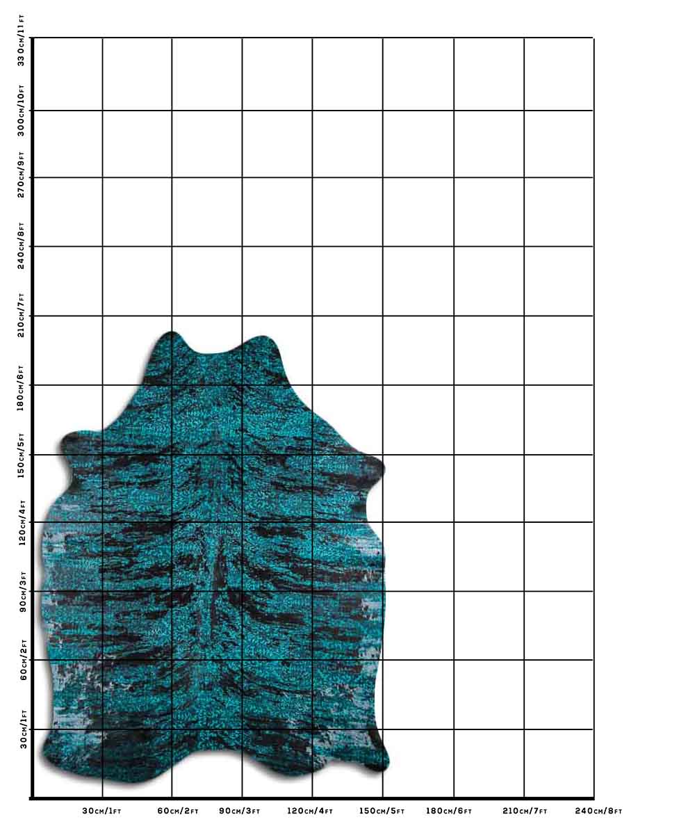 Distressed Exotico Floral Turquesa 2 - 3 M Classe A