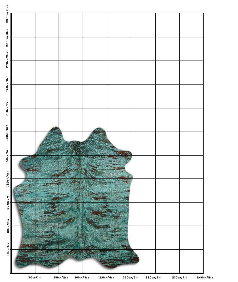 Distressed Exotico Floral Turquesa 2 - 3 M Classe A