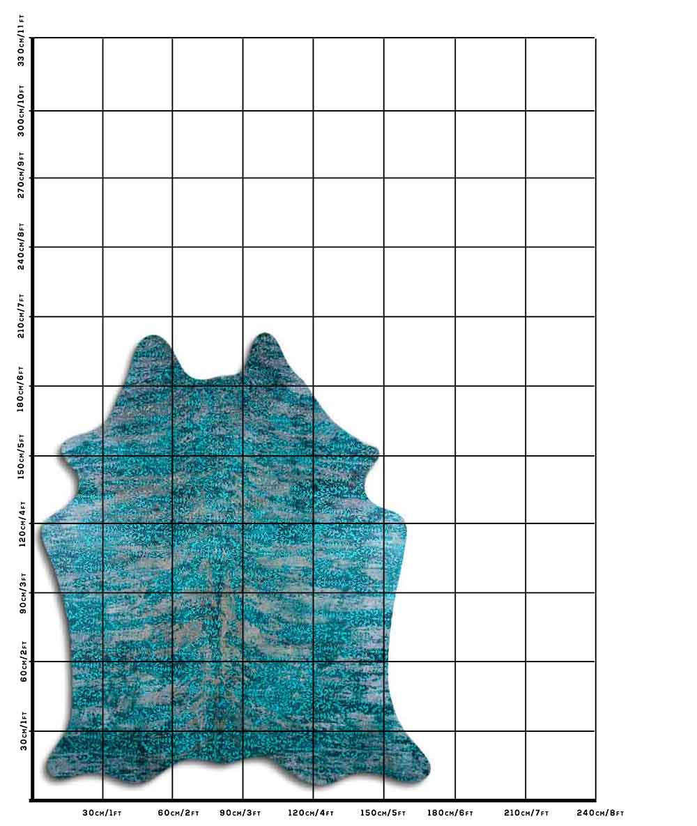 Distressed Exotico Floral Turquesa 2 - 3 M Classe A