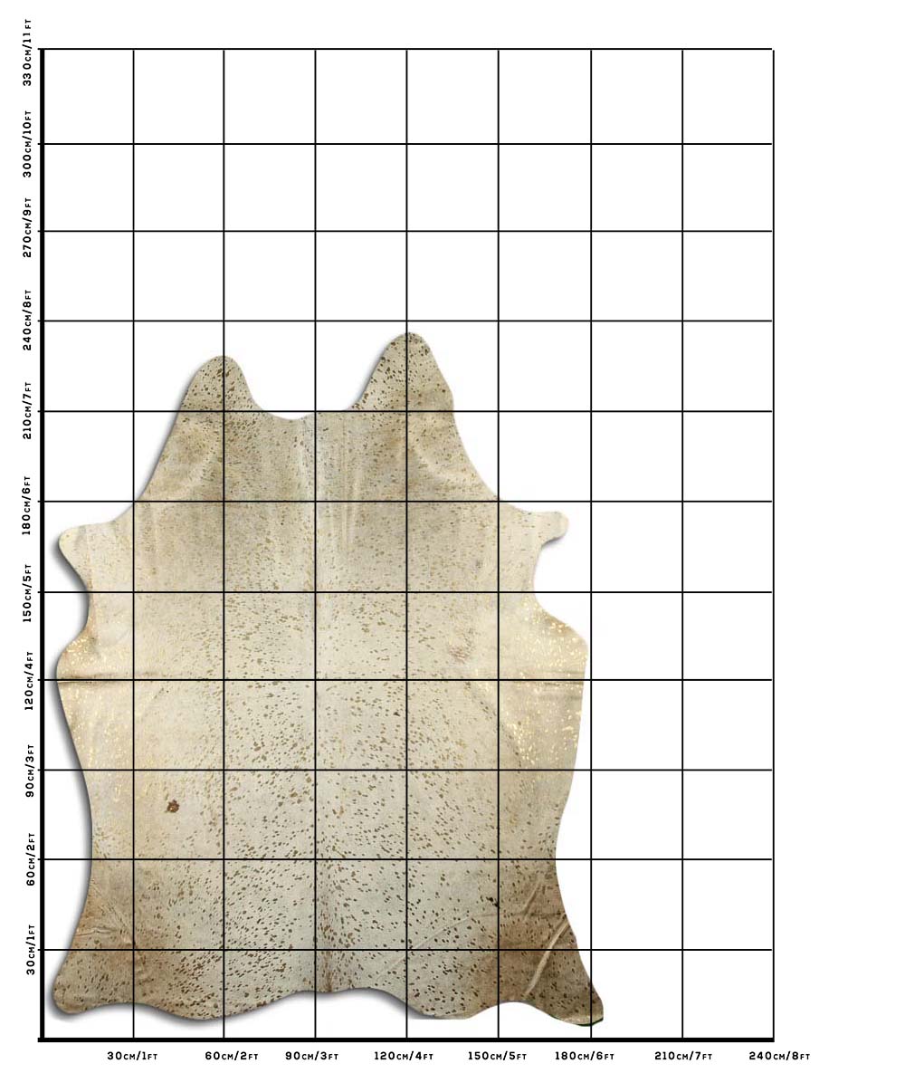 Devore Dourado Fundo Bege 3 - 4 M Classe A
