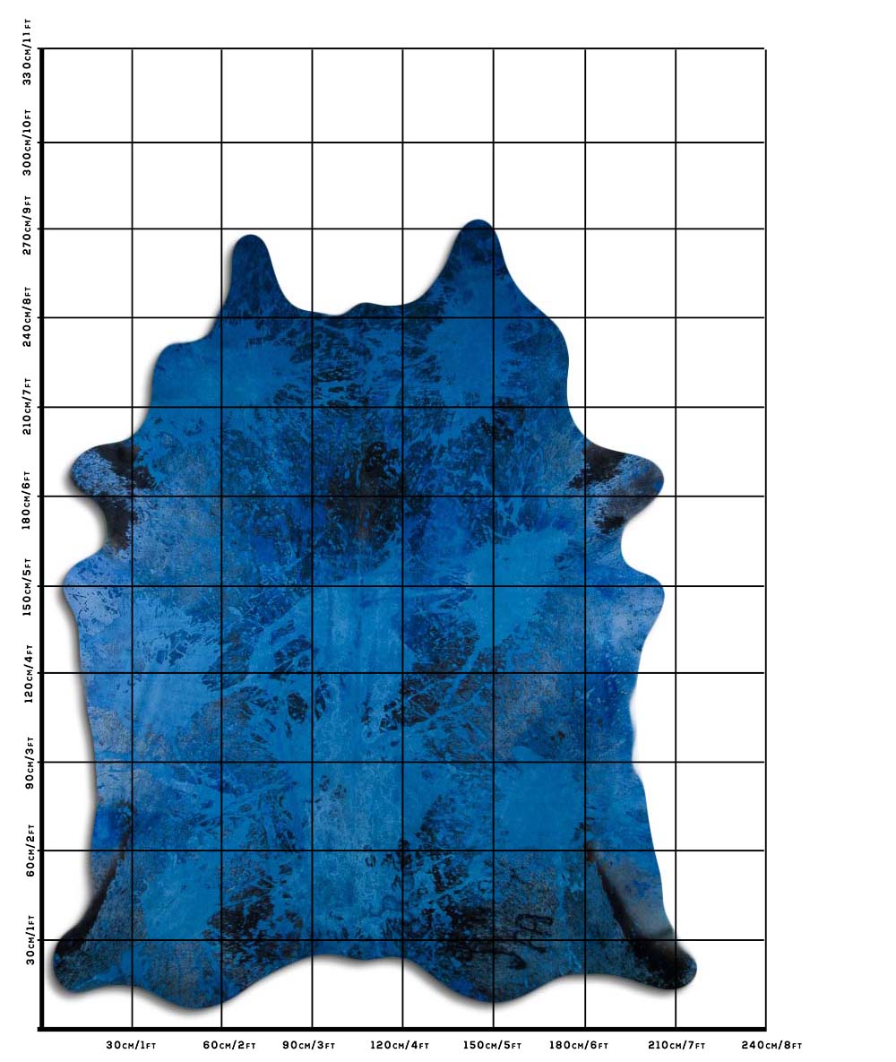 Distressed Azul Marino 3 - 4 M Clase A