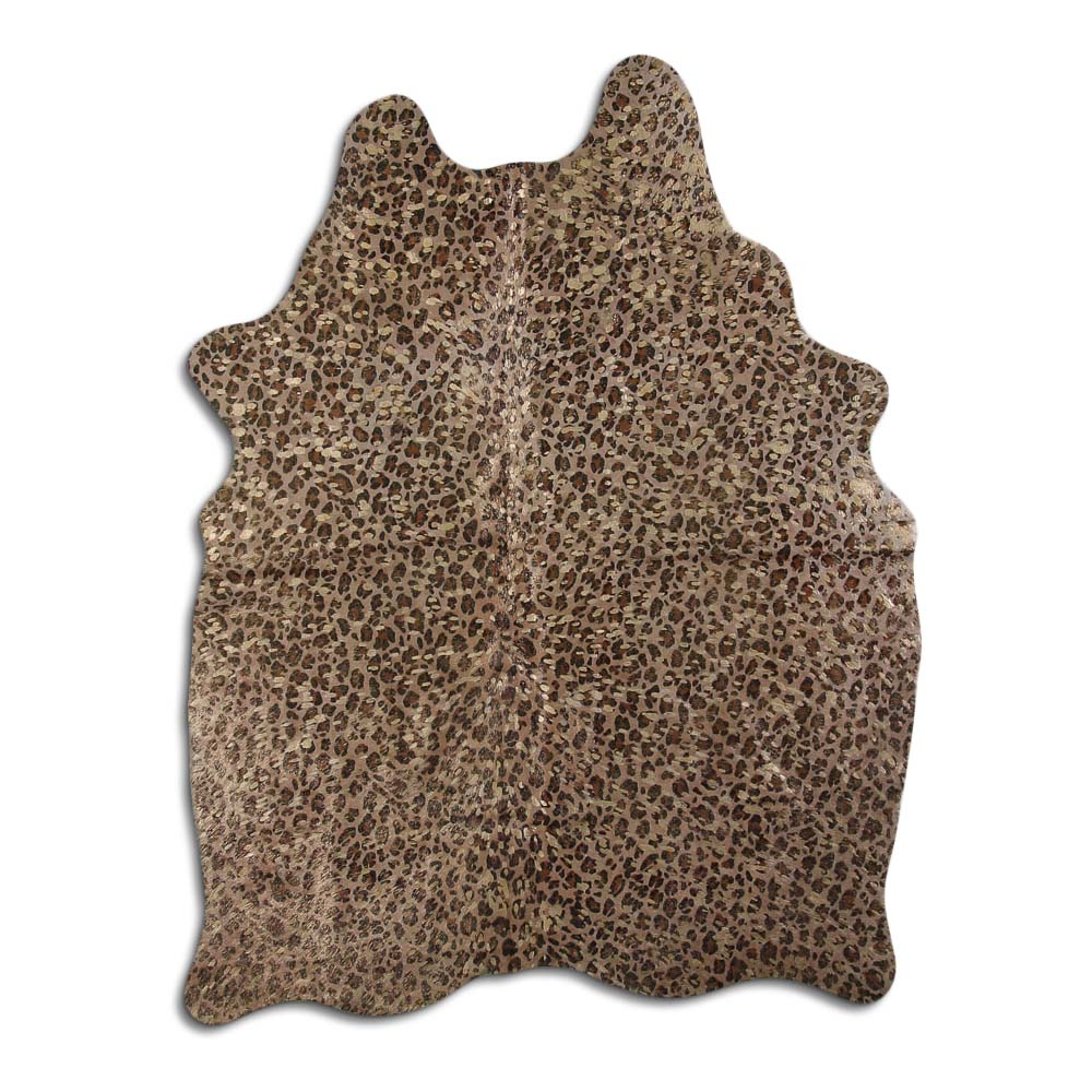 Leopard On Beige With Gold Metallic 1 - 2 M Grade A