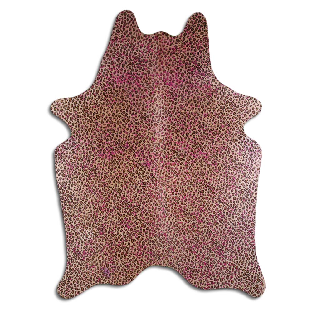 Leopard On Beige With Pink Metallic 3 - 5 M Grade A