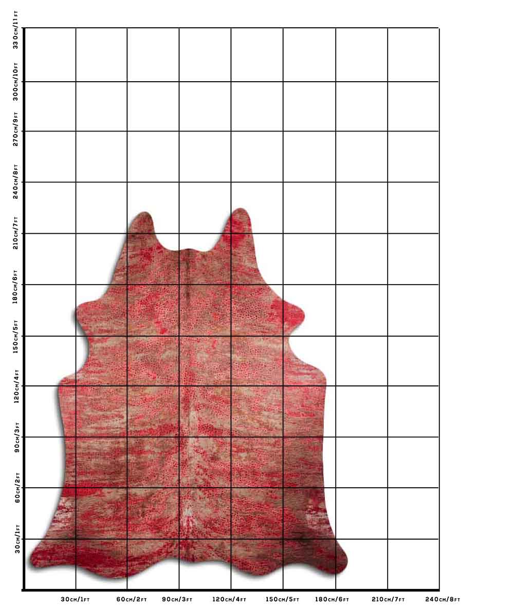 Distressed Exotico Frog Vermelho 3 - 4 M Classe A