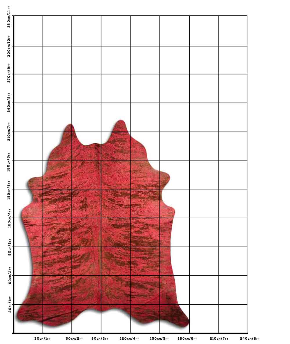 Distressed Exotico Frog Vermelho 3 - 4 M Classe A