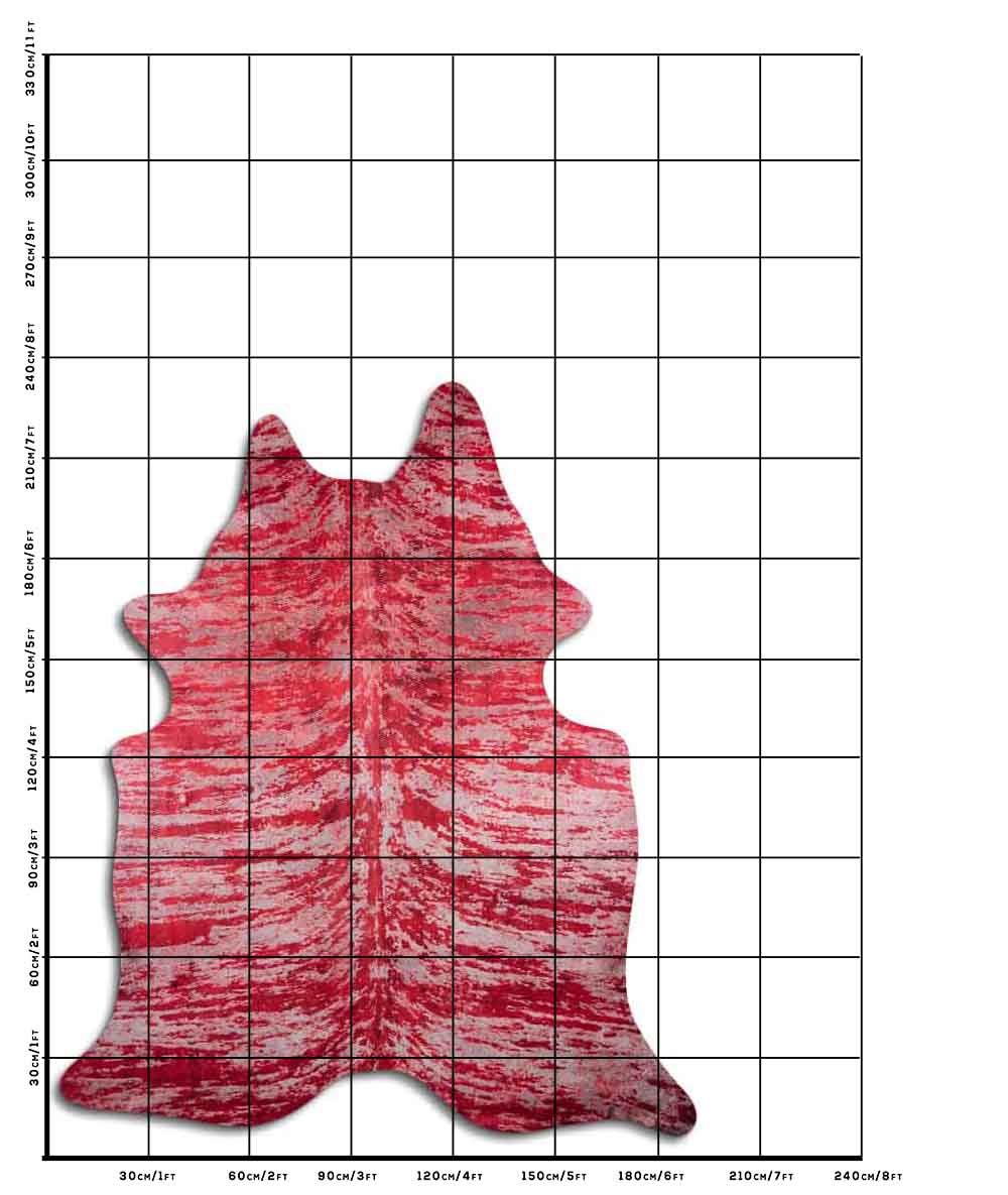 Distressed Exotico Cobra Vermelho 3 - 4 M Classe A