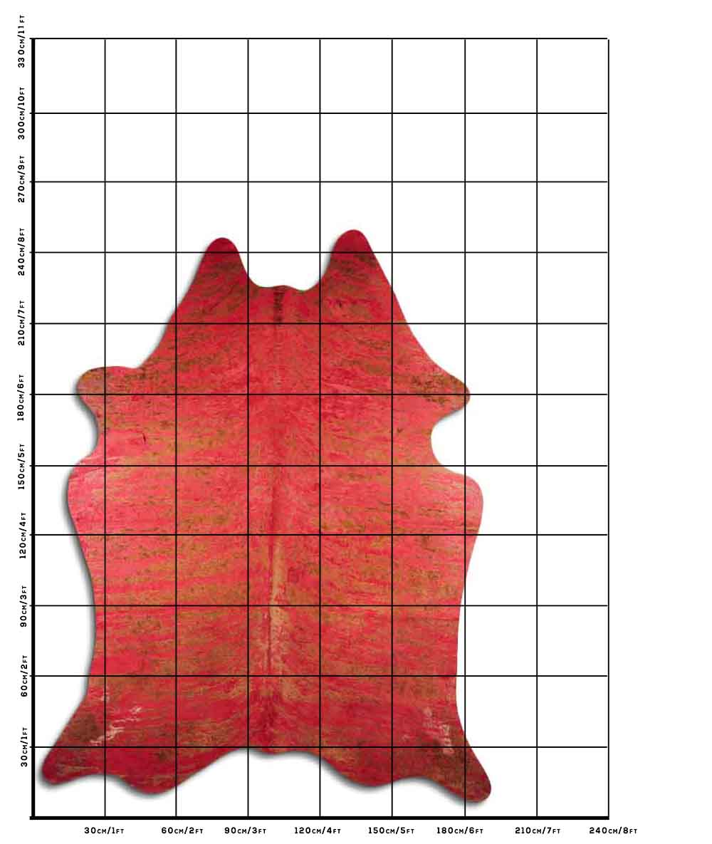 Distressed Exotico Cobra Vermelho 3 - 4 M Classe A