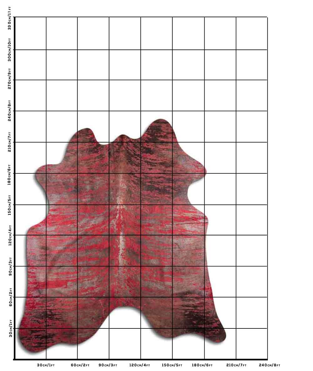 Distressed Exotico Cobra Vermelho 3 - 4 M Classe A