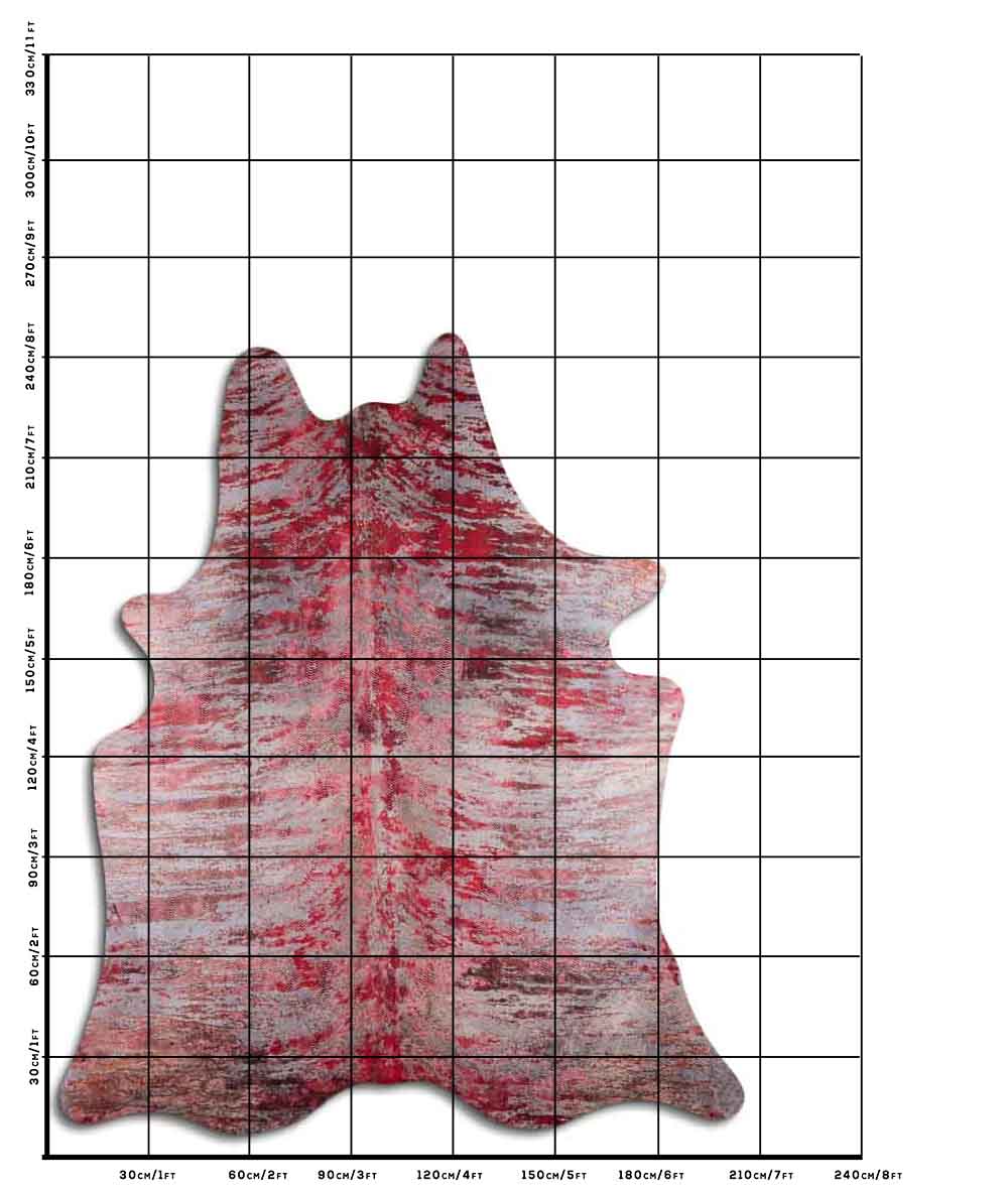 Distressed Exotico Cobra Vermelho 3 - 4 M Classe A