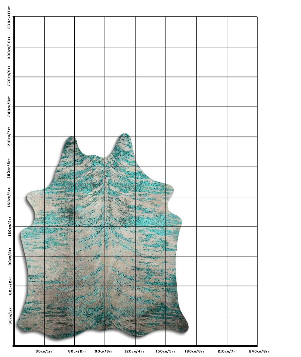 Distressed Exotico Frog Turquesa 2 - 3 M Classe A