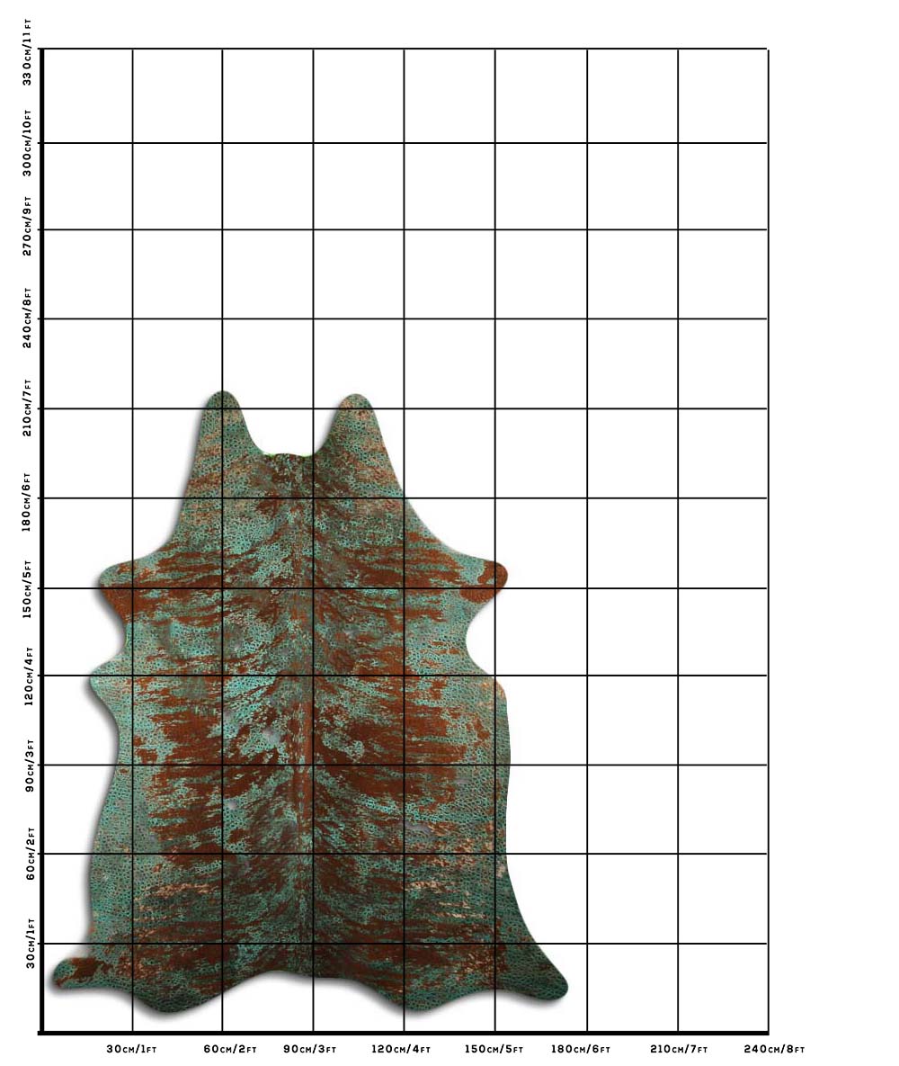 Distressed Exotico Frog Turquesa 2 - 3 M Classe A