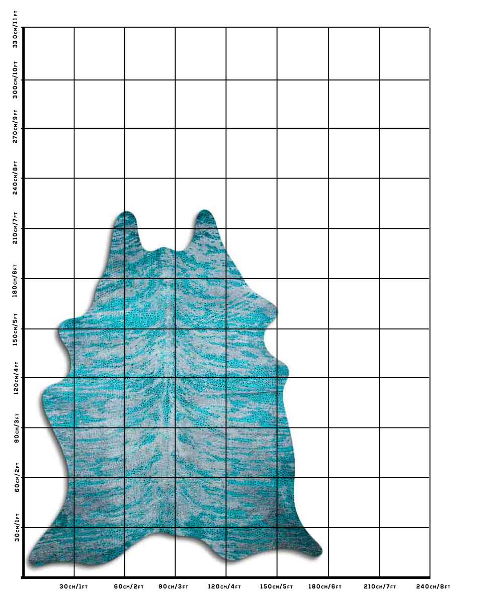 Distressed Exotico Frog Turquesa 2 - 3 M Classe A