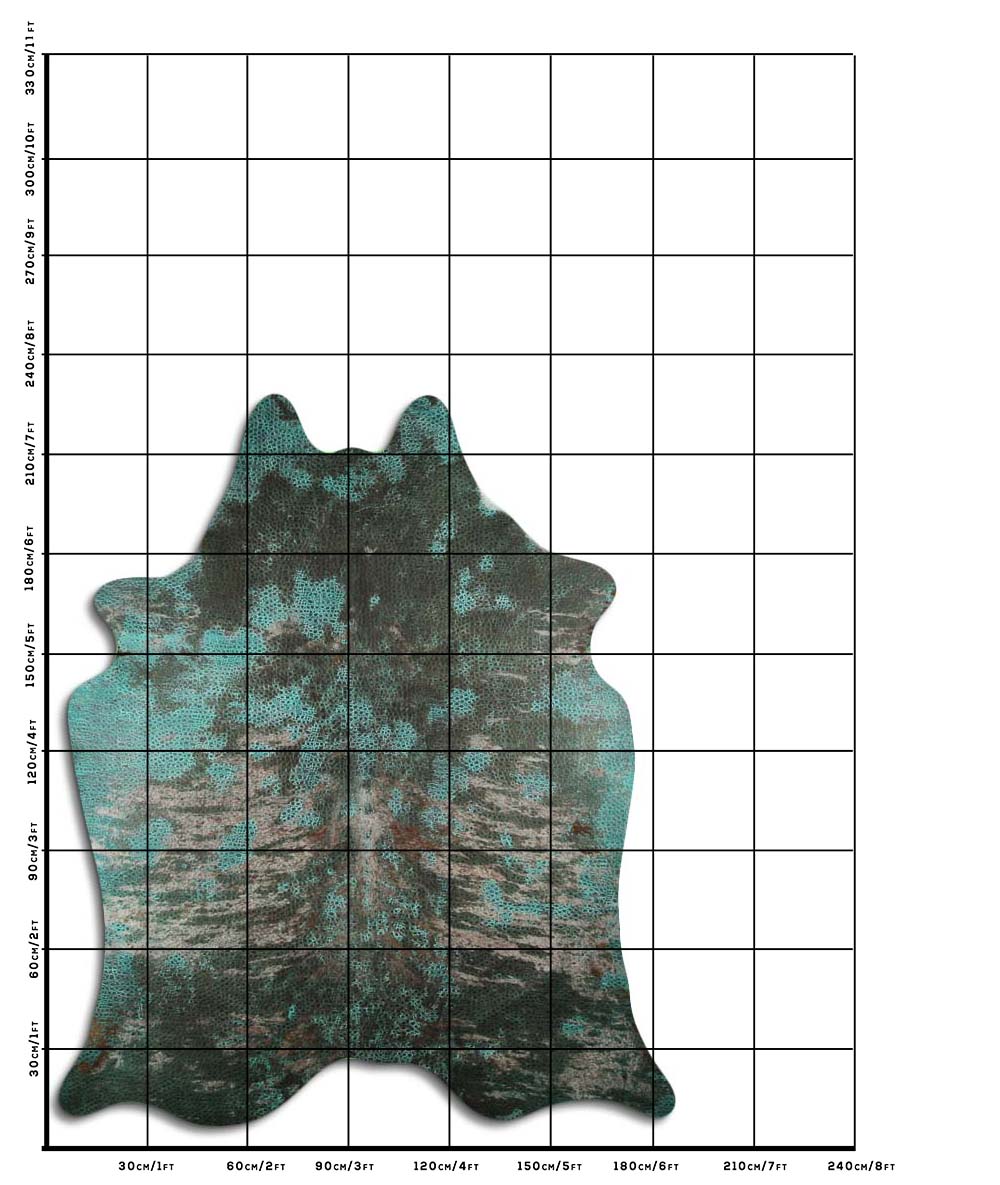 Distressed Exotico Frog Turquesa 3 - 4 M Classe A