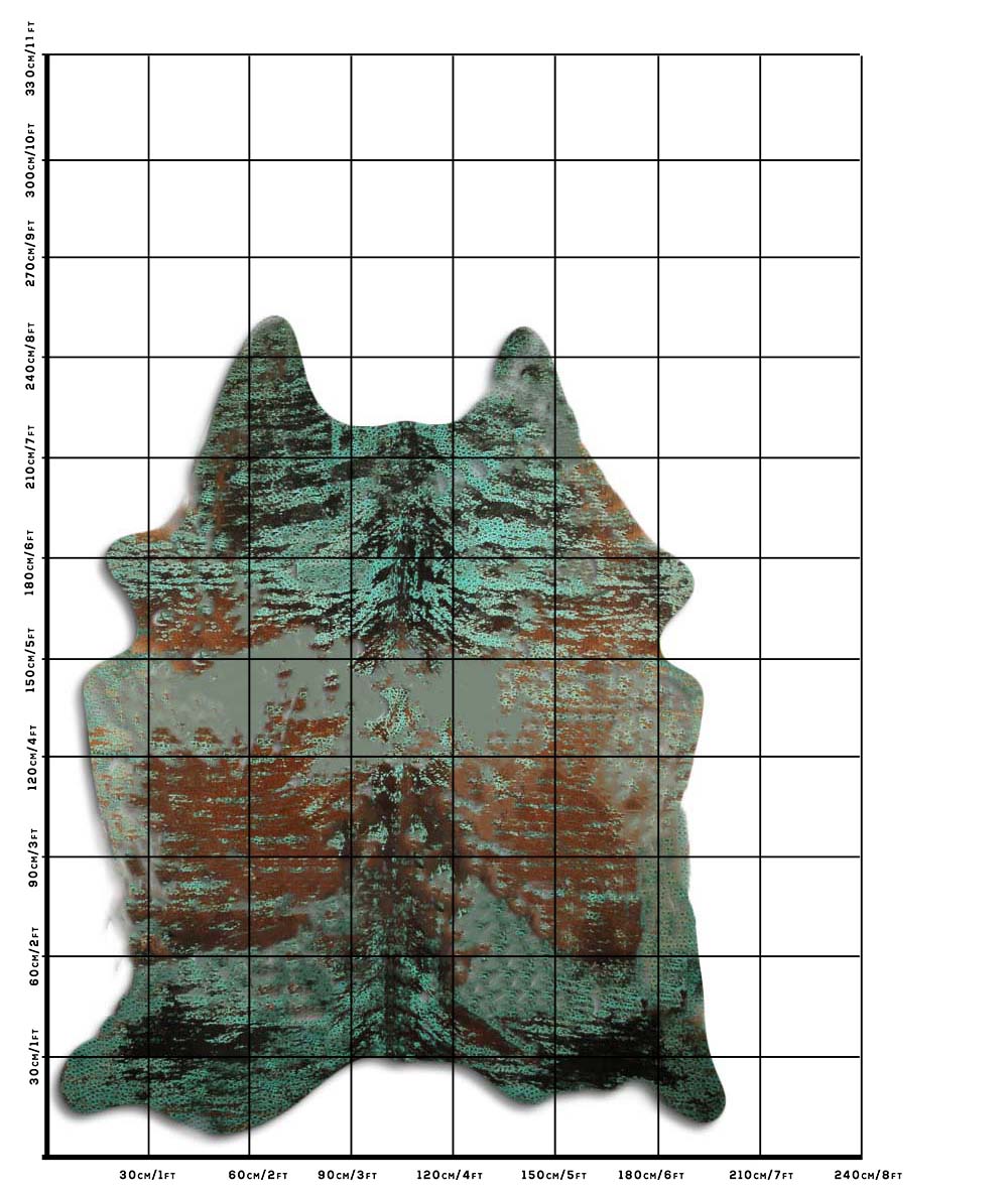 Distressed Exotico Frog Turquesa 3 - 4 M Classe A