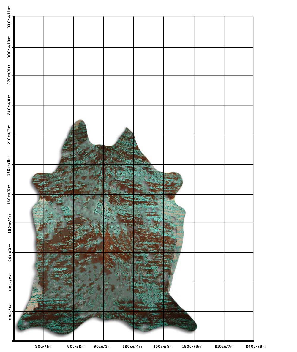 Distressed Exotico Frog Turquesa 3 - 4 M Classe A