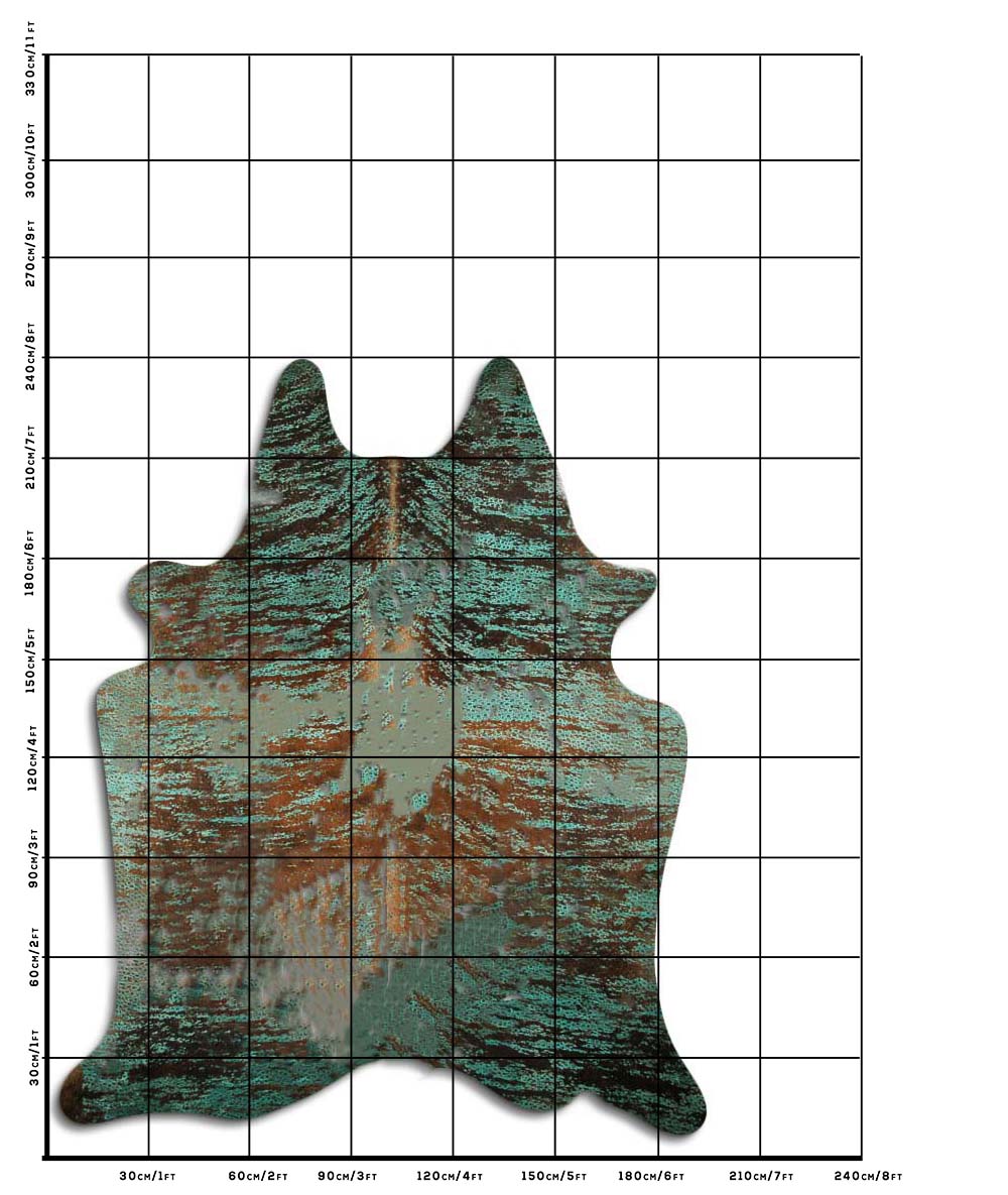 Distressed Exotico Frog Turquesa 3 - 4 M Classe A