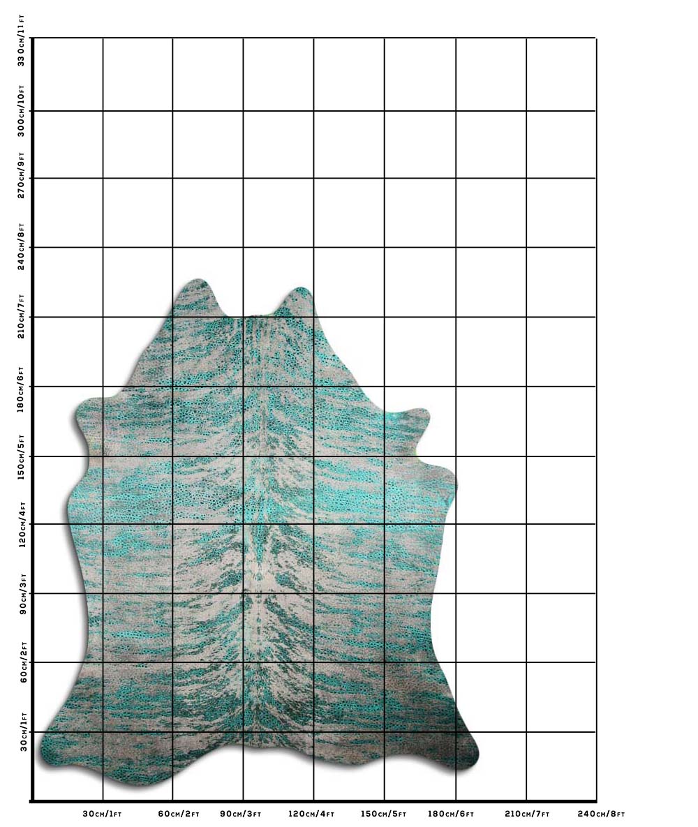 Distressed Exotico Frog Turquesa 3 - 4 M Classe A