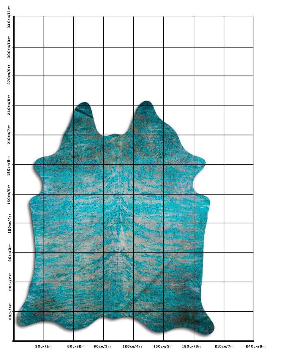 Distressed Exotico Frog Turquesa 3 - 4 M Classe A