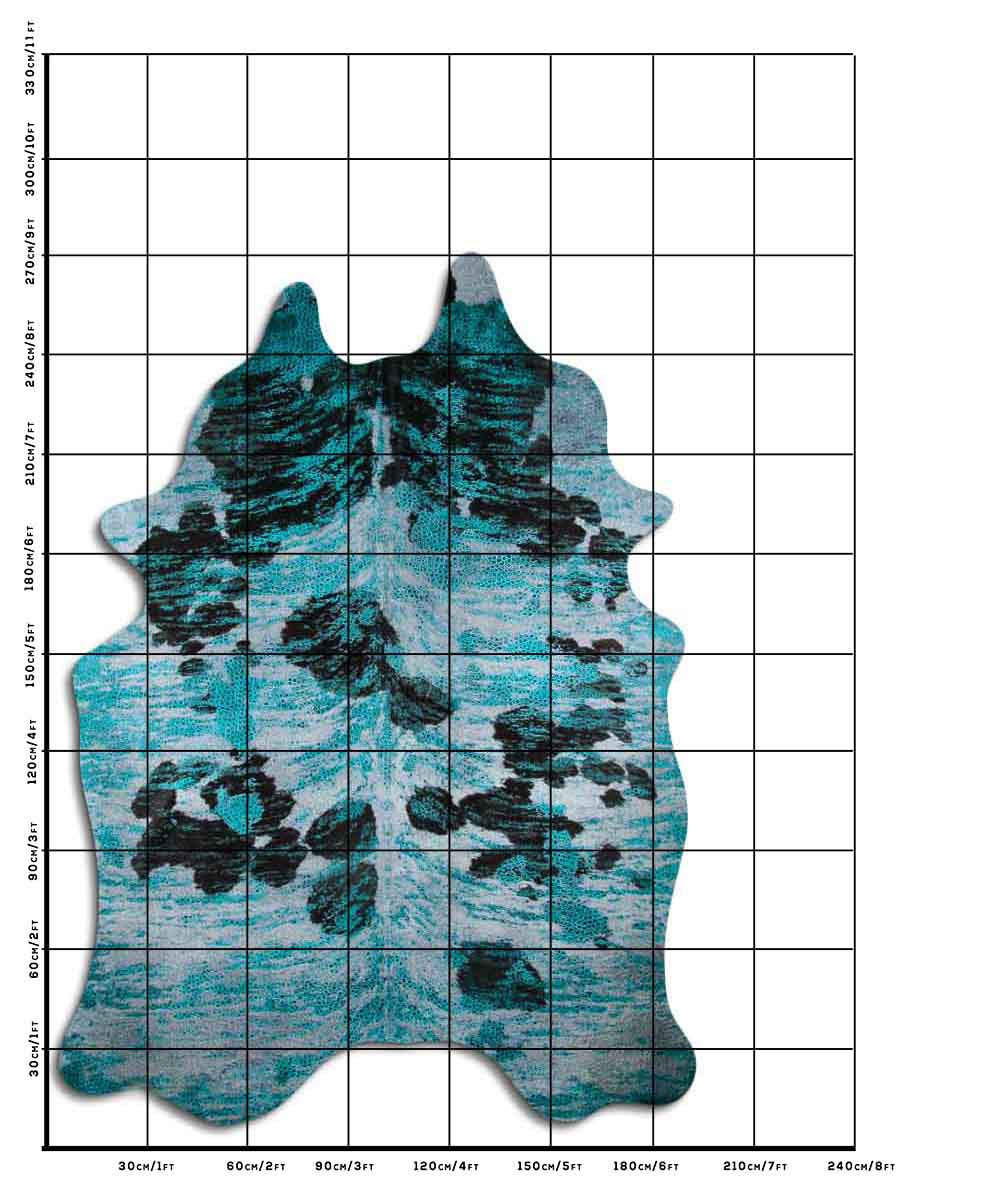 Distressed Exotico Frog Turquesa 3 - 4 M Classe A