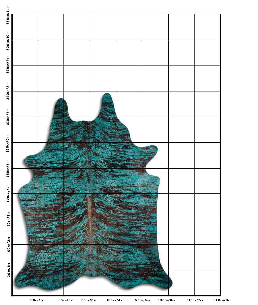 Distressed Exotico Frog Turquesa 3 - 4 M Classe A