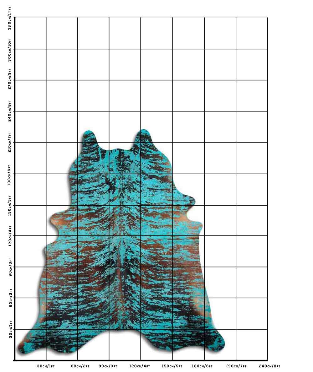 Distressed Exotico Cobra Turquesa 2 - 3 M Classe A