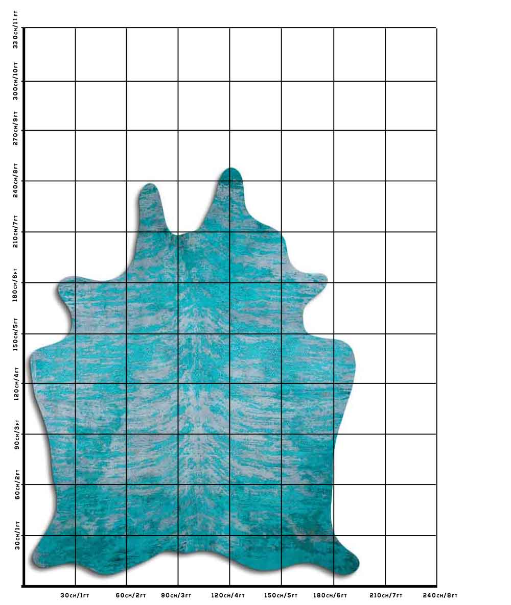 Distressed Exotico Cobra Turquesa 3 - 4 M Classe A